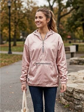 Charles River Apparel Dusty Rose Hooded Anorak